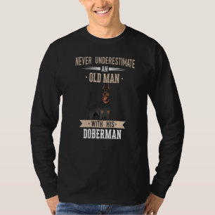 Doberman Pinscher Dog Old Man T-Shirt