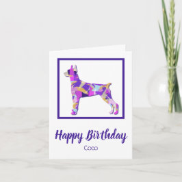 Doberman Pinscher Dog Silhouette PPY&B Geburtstag Karte