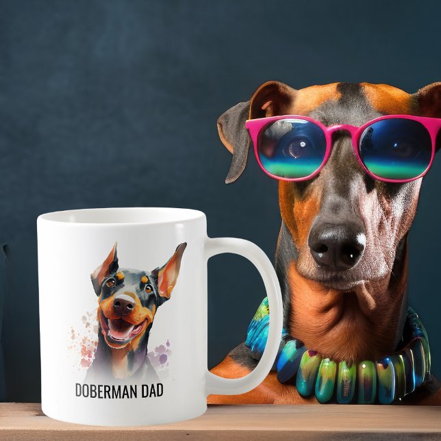 Doberman Pinscher Dog Vater Kaffeetasse (Von Creator hochgeladen)