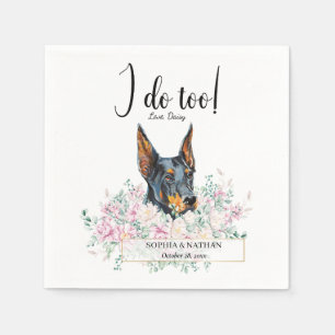 Doberman Pinscher Dog Wedding Cocktail Napkins Serviette