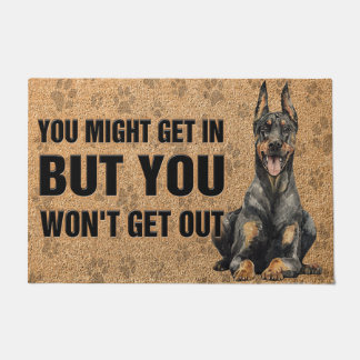 Doberman Pinscher Doormat , Cooler Hund Fußmatte