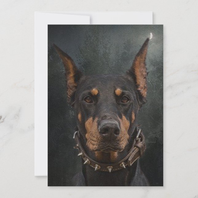 Doberman Pinscher Einladung (Vorderseite)