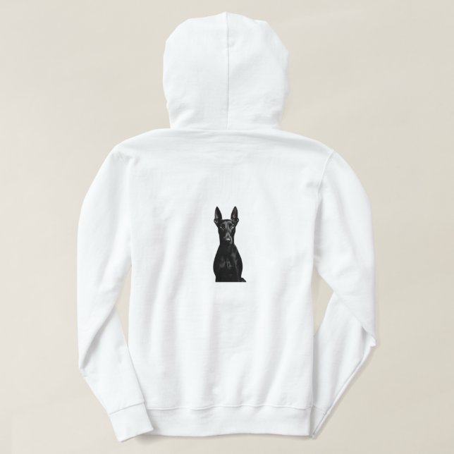Doberman Pinscher Elegant Hoodie (Design Rückseite)