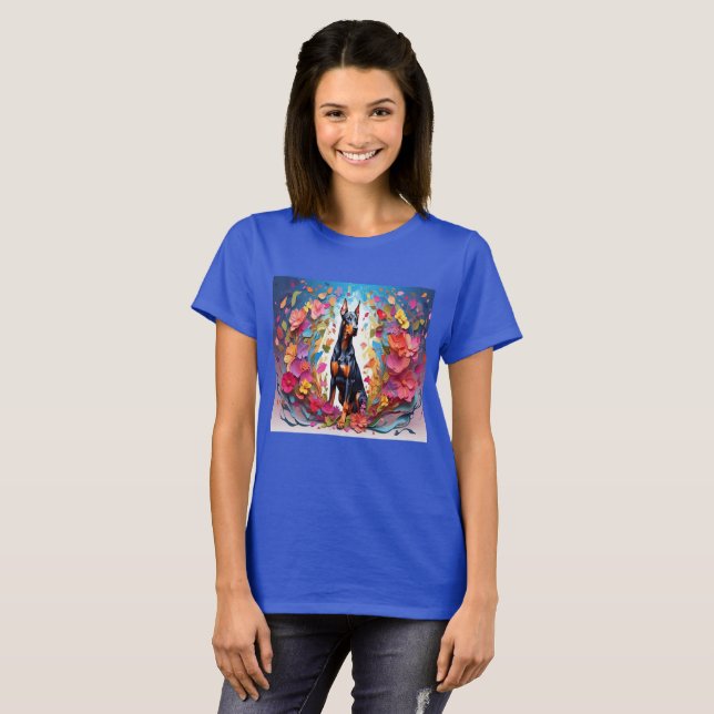 Doberman Pinscher Ever Mama T-Shirt (Vorne ganz)