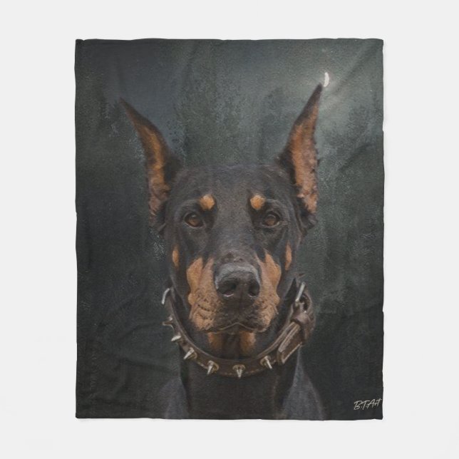 Doberman Pinscher Fleecedecke (Vorderseite)