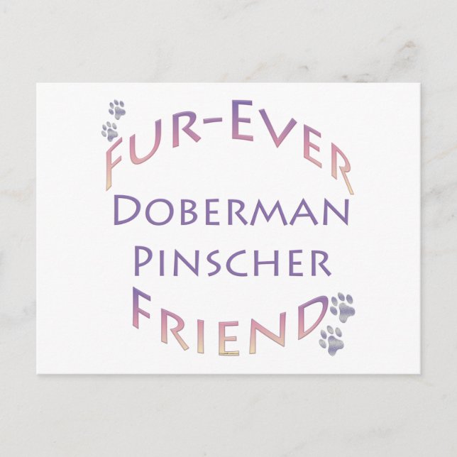 Doberman Pinscher Furever Postkarte (Vorderseite)