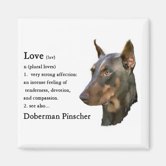 Doberman Pinscher Gifts Magnet (Vorne)
