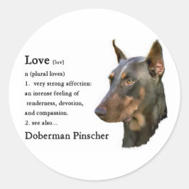 Doberman Pinscher Gifts Runder Aufkleber