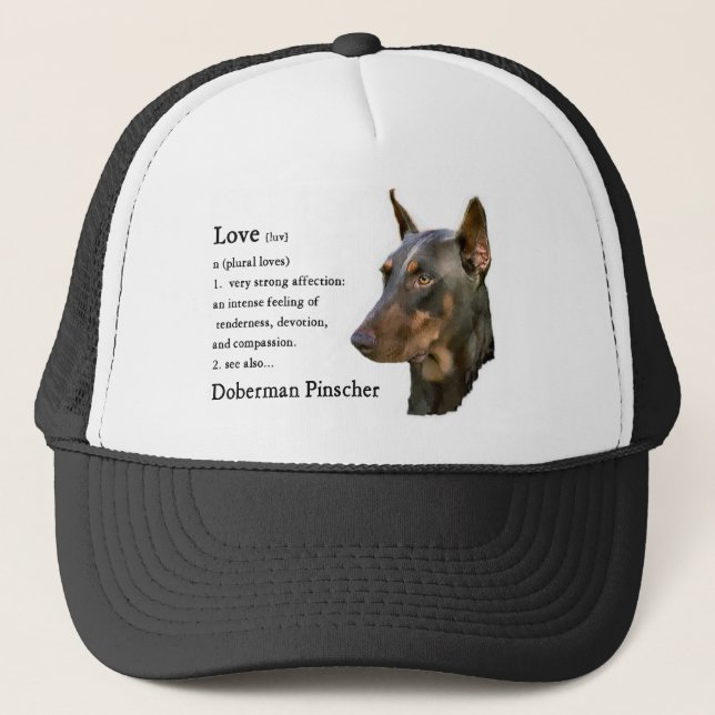 Doberman Pinscher Gifts Truckerkappe (Vorderseite)