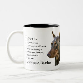 Doberman Pinscher Gifts Zweifarbige Tasse
