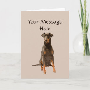Doberman Pinscher Greeting Card Feiertagskarte