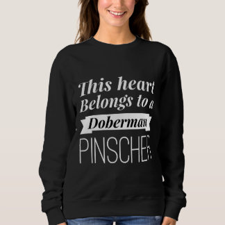 Doberman Pinscher Heart Angepasst Scoop Sweatshirt