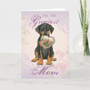 Doberman Pinscher Heart Mama Karte