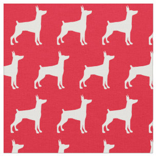 Doberman Pinscher Hund Silhouette Haustier Doberma Stoff