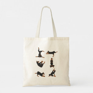Doberman Pinscher Hund Yoga Tote Tasche