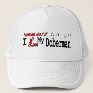 Doberman Pinscher (I-Liebe) Hat Truckerkappe