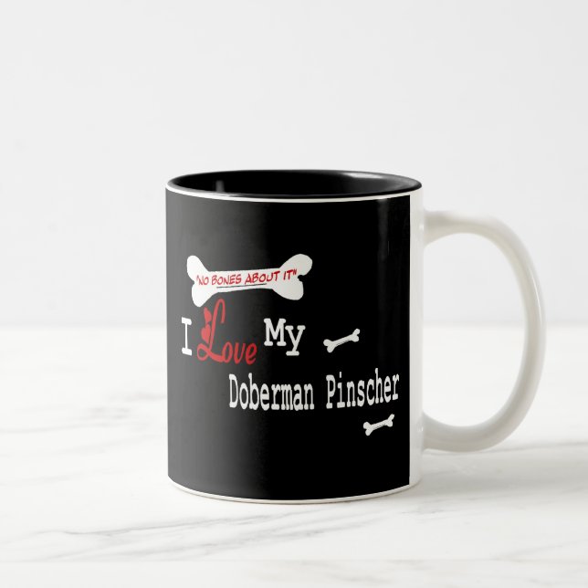 Doberman Pinscher (I Liebe) Tasse (Rechts)