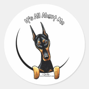 Doberman Pinscher IAAM Runder Aufkleber