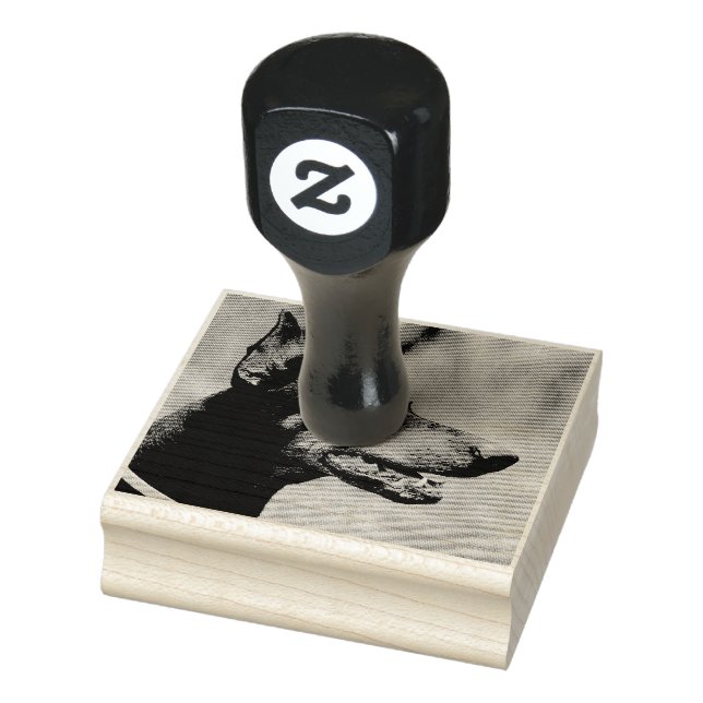 Doberman Pinscher im Wald Gummistempel (Stempel)