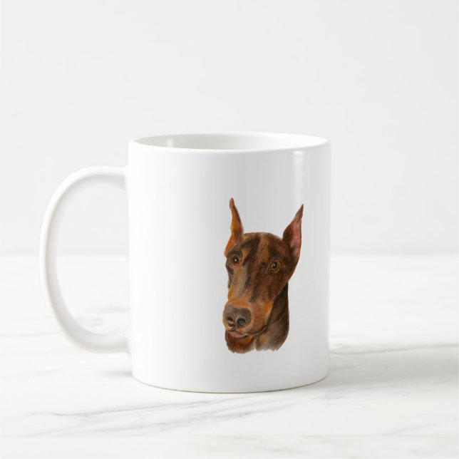 Doberman Pinscher Kaffeetasse (Links)