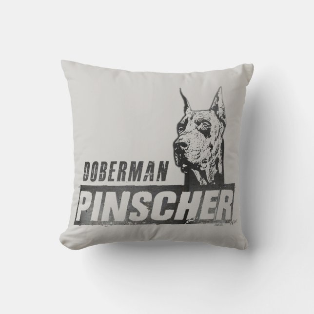 Doberman Pinscher Kissen (Vorderseite)