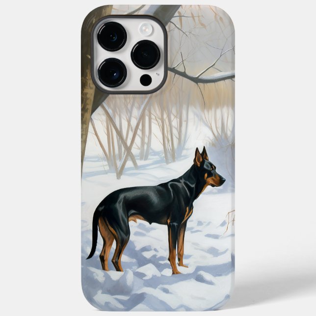 Doberman Pinscher lässt es Weihnachten Case-Mate iPhone Hülle (Rückseite)