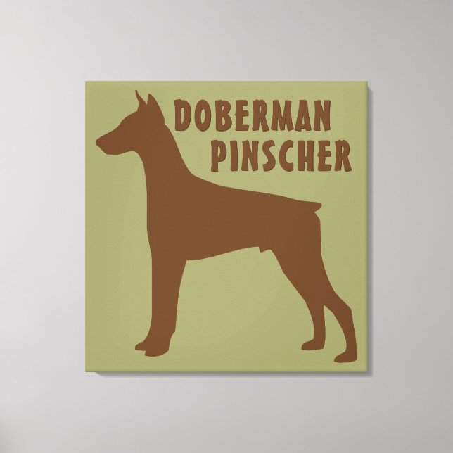 Doberman Pinscher Leinwanddruck (Vorderseite)