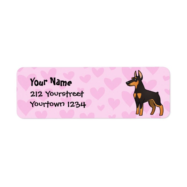 Doberman Pinscher Liebe (spitze Ohren) (Vorne)