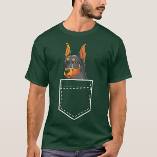 Doberman Pinscher Lover Dog Owner Pet Animal Pocke T-Shirt