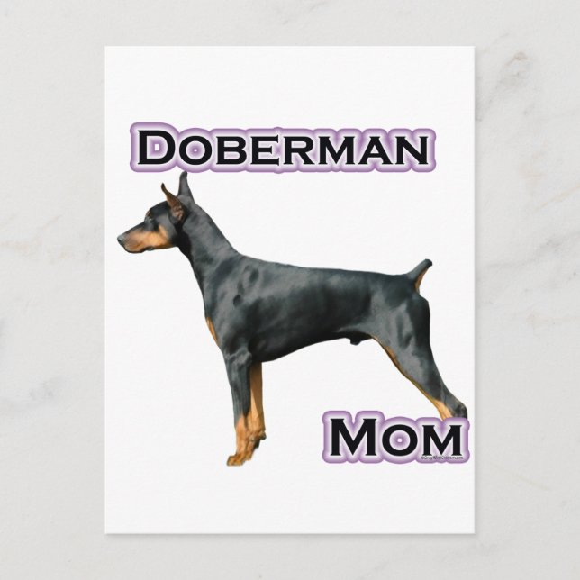 Doberman Pinscher Mama 4 Postkarte (Vorderseite)