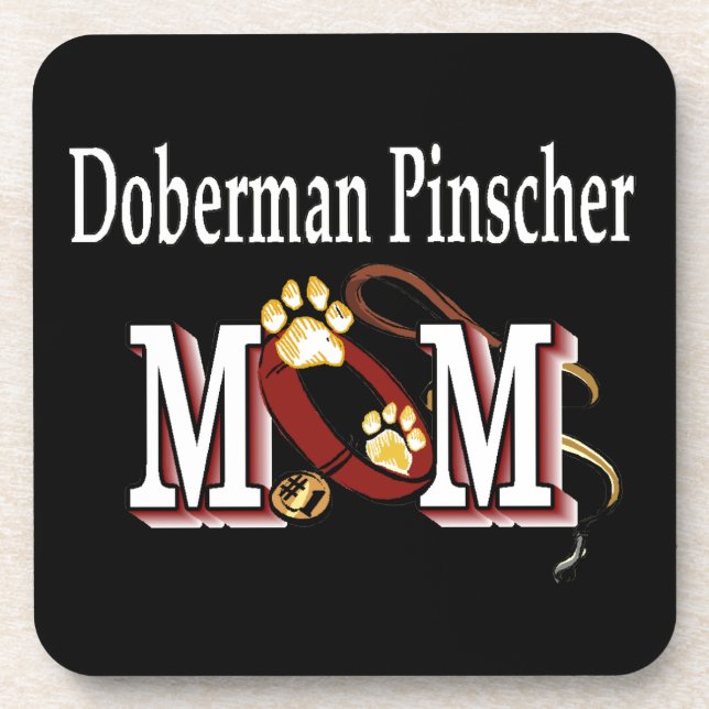 Doberman Pinscher Mama - Geschenke Getränkeuntersetzer (Vorderseite)