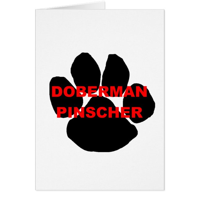 Doberman pinscher name paw (Vorne)