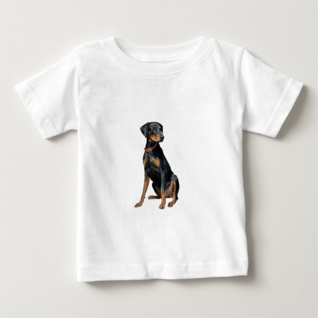 Doberman Pinscher (natürlich) Baby T-shirt (Vorderseite)