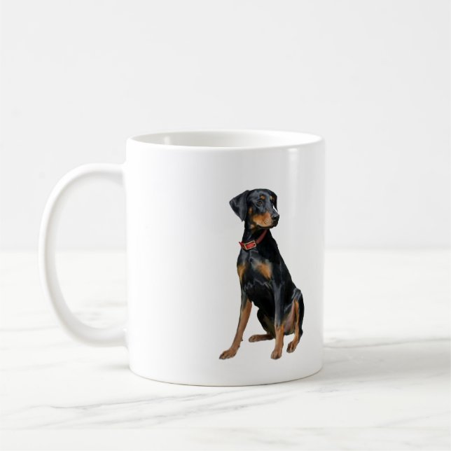 Doberman Pinscher (natürlich) Tasse (Links)