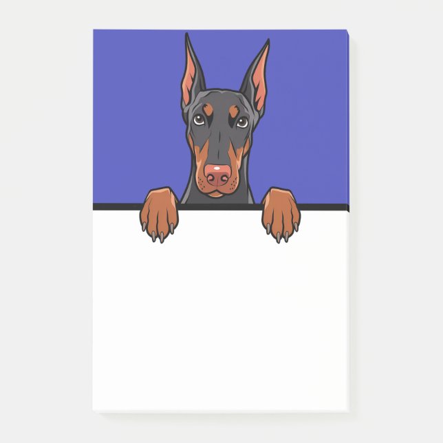 Doberman Pinscher Niedlich Funny Dog Lover Geschen Post-it Klebezettel (Vorderseite)
