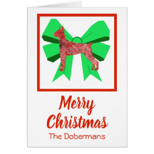 Doberman Pinscher Niedliche Weihnachtskarte