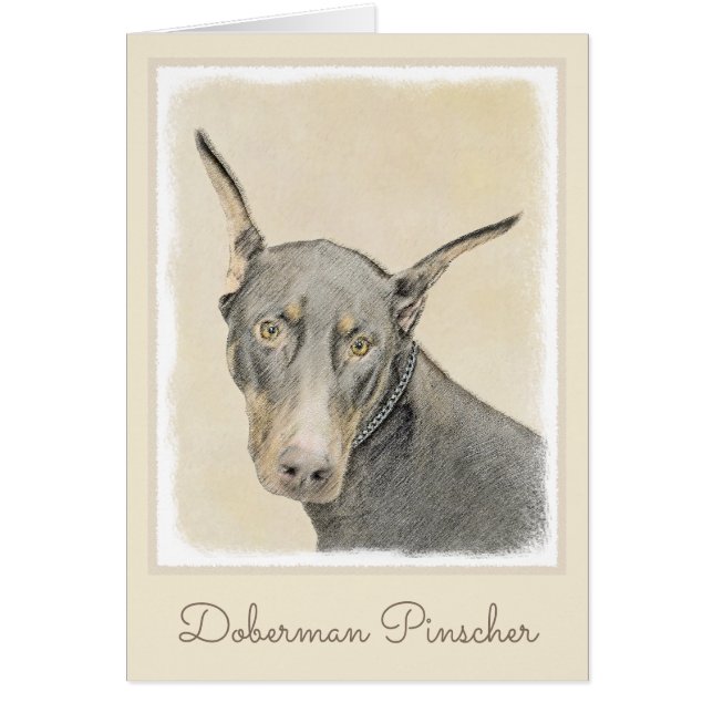 Doberman Pinscher Painting - Original Dog Art (Vorne)
