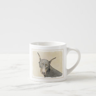 Doberman Pinscher Painting - Original Dog Art Espressotasse