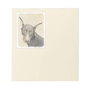 Doberman Pinscher Painting - Original Dog Art Notizblock