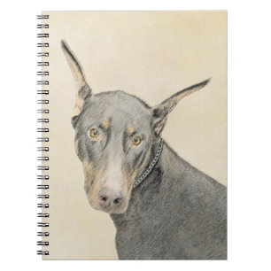 Doberman Pinscher Painting - Original Dog Art Notizblock