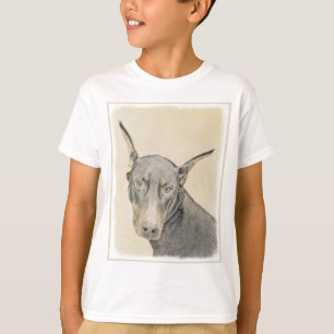 Doberman Pinscher Painting - Original Dog Art T-Shirt