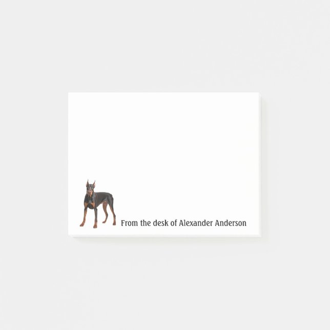 Doberman Pinscher Personalize Notes Post-it Klebezettel (Vorderseite)
