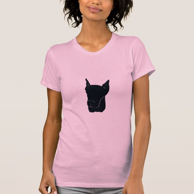 Doberman Pinscher Pink T-Shirt (Vorderseite)