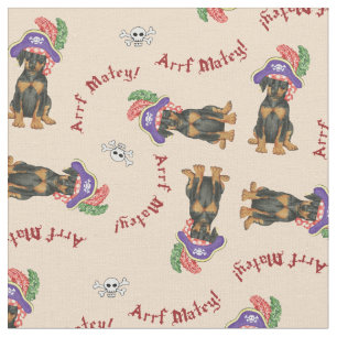 Doberman Pinscher Pirate Stoff