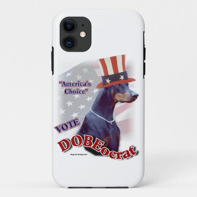 Doberman Pinscher Politischer Humor Case-Mate iPhone Hülle (Rückseite)