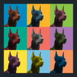 Doberman Pinscher Pop-Art-Poster Poster<br><div class="desc">Doberman Pinscher Pop-Art-Poster</div>
