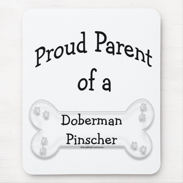 Doberman Pinscher Proud Parent Mousepad (Vorne)