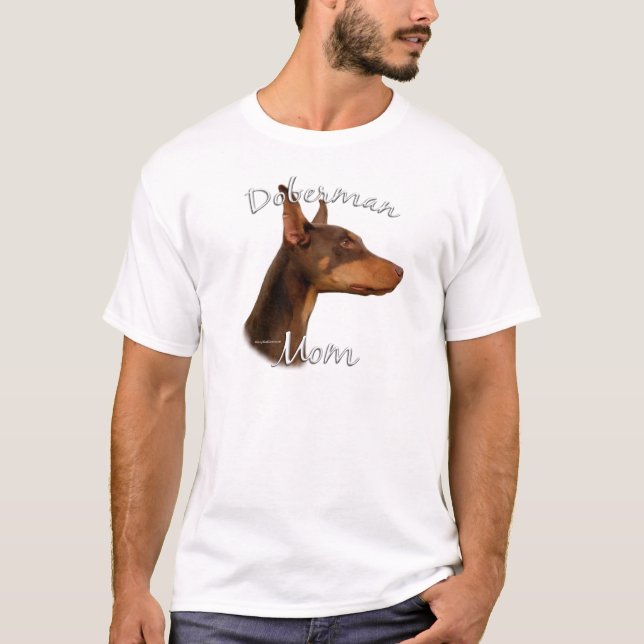 Doberman Pinscher (rot) Mama 2 T-Shirt (Vorderseite)