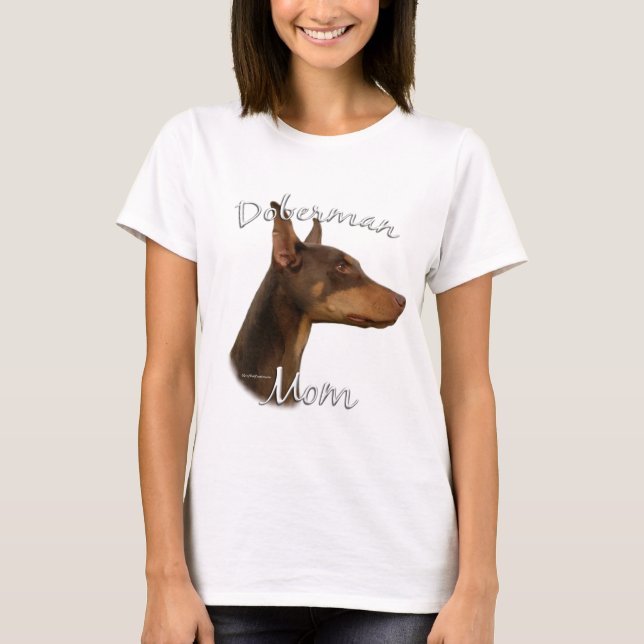 Doberman Pinscher (rot) Mama 2 T-Shirt (Vorderseite)