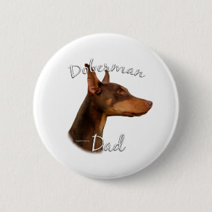 Doberman Pinscher (rot) Vater 2 Button